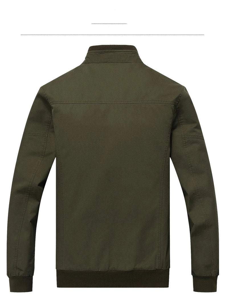FGKKS 2023 Military Loose Men's Jacket New Autumn Casual Cotton Workwear Jacket High-Quality Design Bomber Jackets Male
