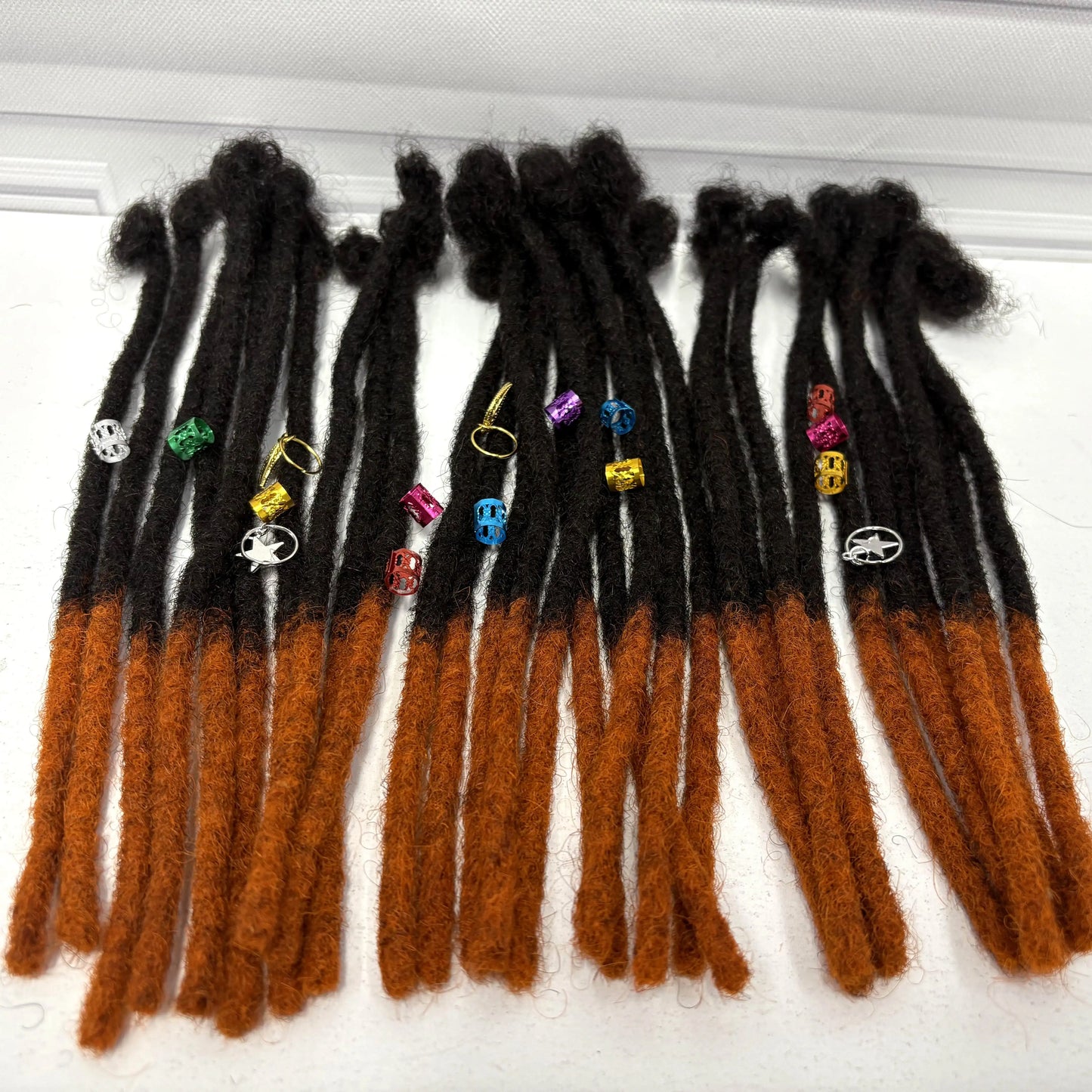 0.6cm Colored Loc Extension Human Hair 10 inch 50 Strands Full Handmade 100% Human Hair Loc Dreadlock Extensions for Men Women