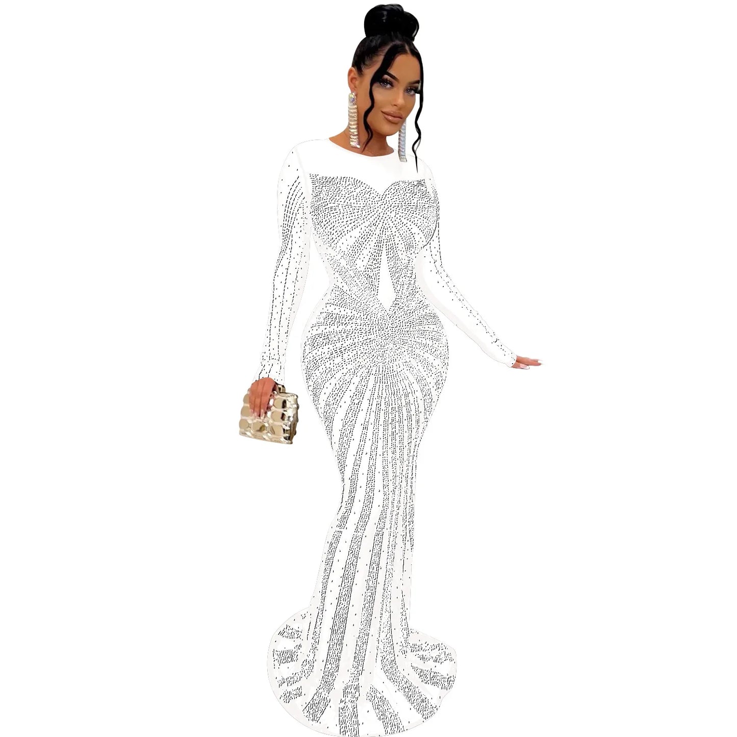 2023 African Maxi Dresses for Women African Fashion Sexy Dress Evening Women Party Club Mesh Bodycon Elegant Dresses