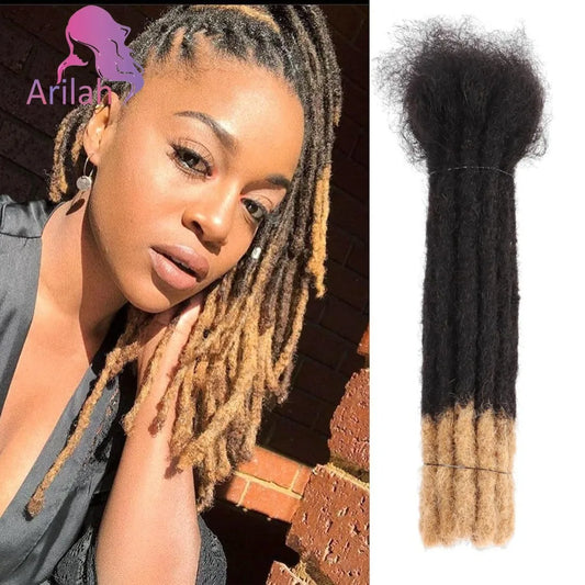 0.6cm 100% Human Hair Dreadlock Extensions T1B/27/30/99j Loc Extensions Human Hair Permanent Loc Extensions Human Hair