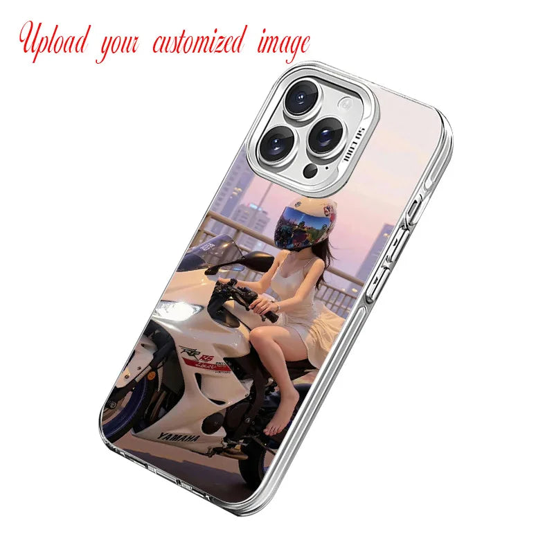 For iPhone 16 15 14 13 12 11 Pro Xs Max Mini 16e XR 7 8 Plus SE 2020 2022 Customized Arbitrary Life Photos Cases Design Pictures