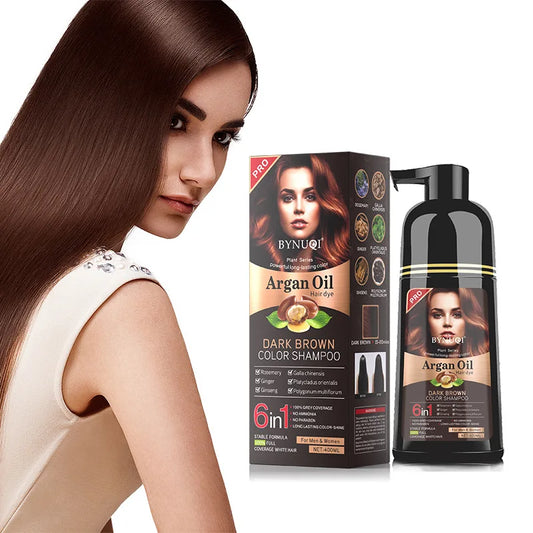 Hair Color Shampoo for Gray Hair 3 in 1 Black Hair Dye Shampoo for Women&Men Natural Herbal Safety Nourishing Hair Care Cream