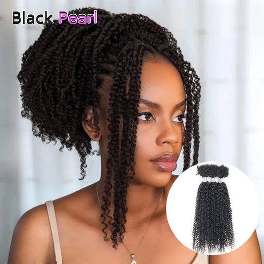 Peruvian Afro Kinky V Bulk Natural 1Pcs/100g Kinky Curly Hair for Twist Crochet Braiding Hair 100% Remy Human Bulk Hair