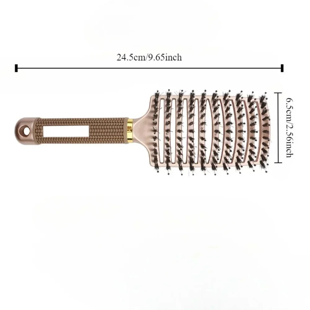 Hair Brush Scalp Massage Combs Hair brush Bristle Nylon Wet Curly Detangle Hair Brush for Salon Hairdressing Styling Tools