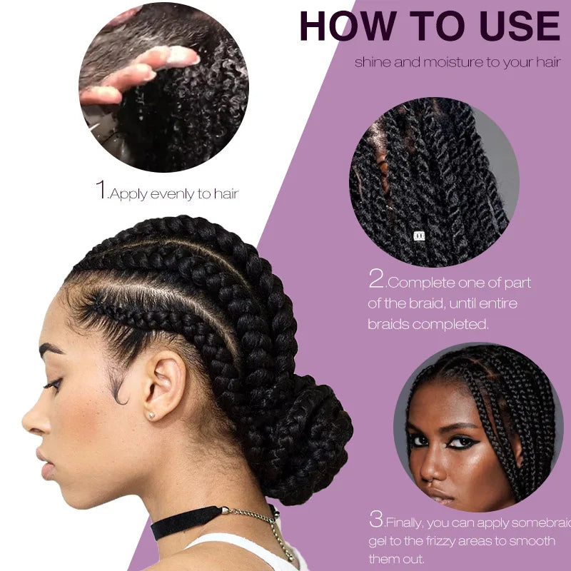 Hair braid gel: delicate texture, easy to clean and shape, easy to create hairstyle and braid