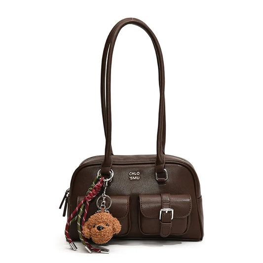 Women's bag, fashionable beige pillow bag, women's new trend this year, urban simple and versatile commuting shoulder bag, large