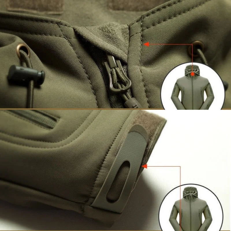 Men's Sharkskin Softshell Jacket Tactical Windproof Waterproof Jacket Men's Hooded CoatMen's Sports Waterproof Jacket 모터사이클 재킷