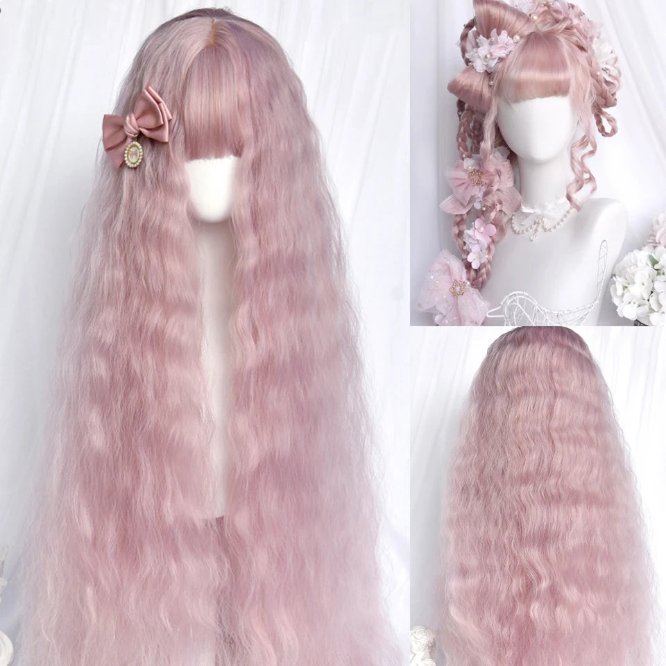 XIYUE Long Straight Black Wig With Bang Synthetic Wigs for Women Heat Resistant Natural Hair for Daily Halloween Cosplay Party