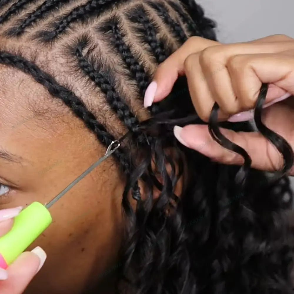 Natural Boho Crochet Braids Human Hair 100g/ Bundle Goddess Box Braids with Soft Curls Bohemian Braids for Black Women