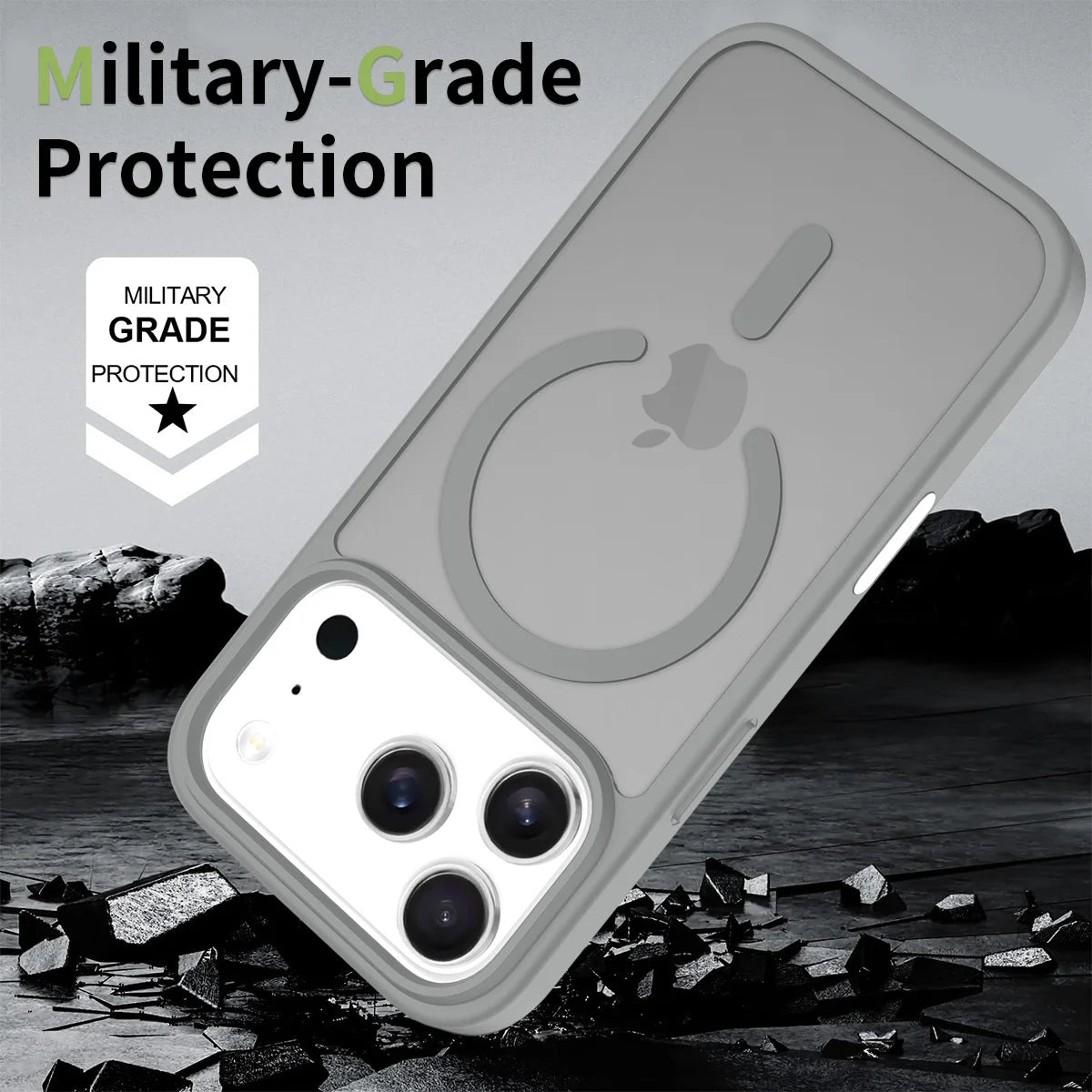 Fit iPhone 17 Pro Matte Case,Compatible with MagSafe Shockproof Protection Translucent Cover For iPhone 17 Air/17 Pro Max/17