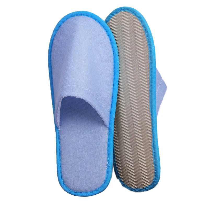 1 Pair Hotel Slippers Men Womens Top Quality Velvet Travel Disposable Cotton Home Hospitality Shoes Cheap SPA Guest Slides