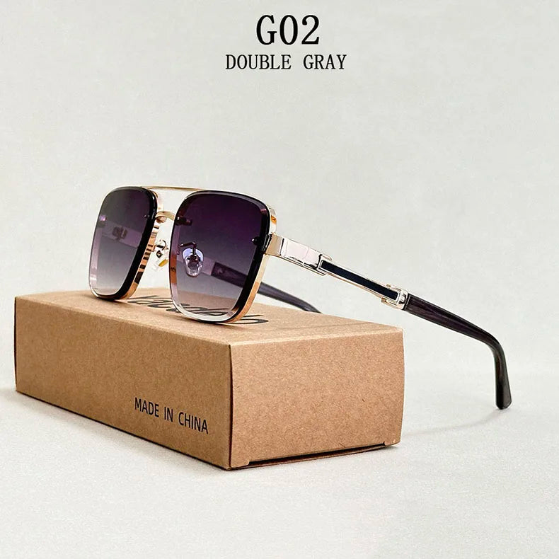 New Sunglasses For Men Luxury Fashion Glasses Sunscreen  Square Sunglasses Women Trendy Vintage Gafas De Sol Hombre Zonnebril Su