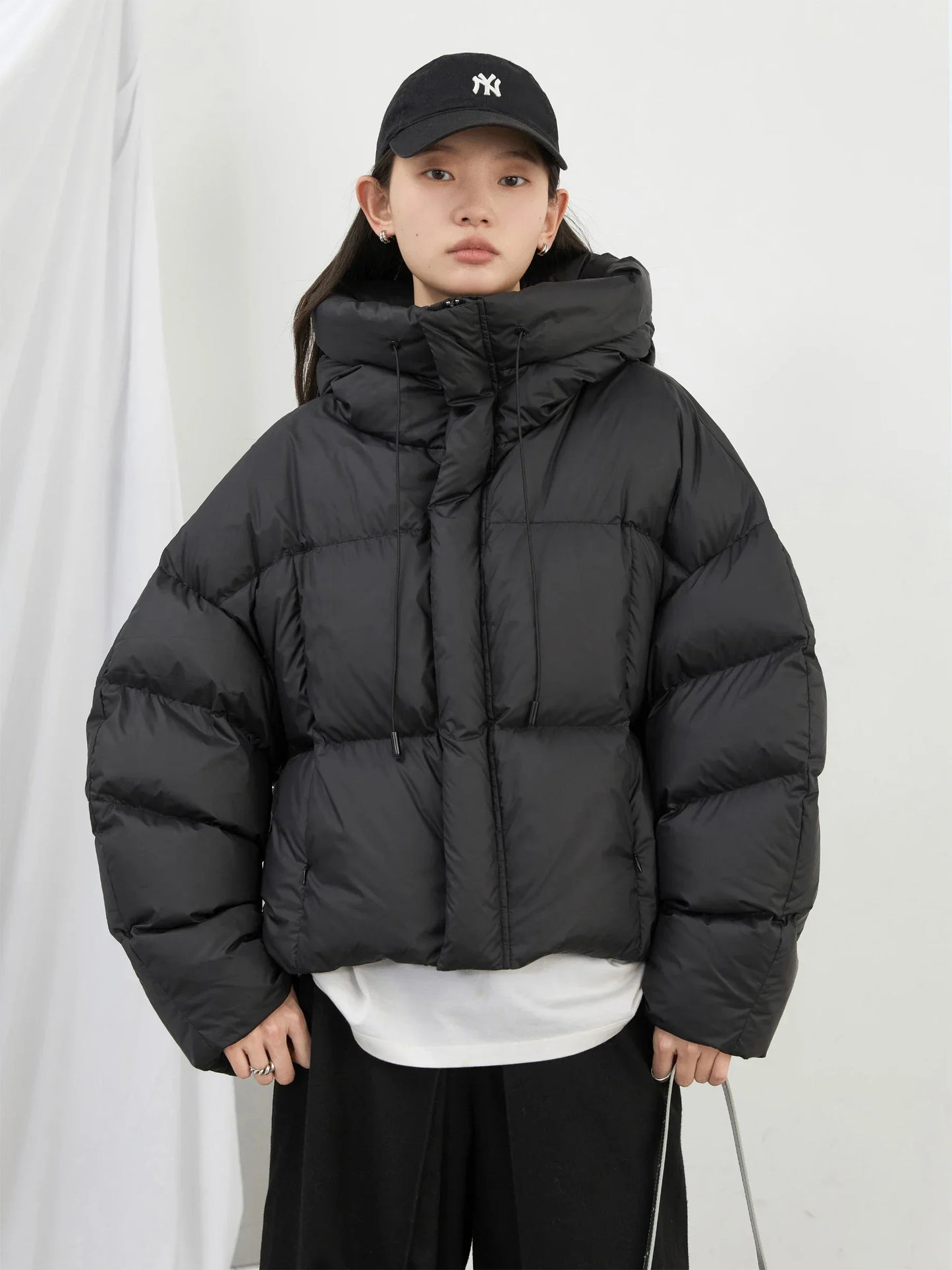 CHIC VEN Women Down Coats Loose Casual New Hooded 90 White Duck Down Female Down Jacket Autumn Winter 2025