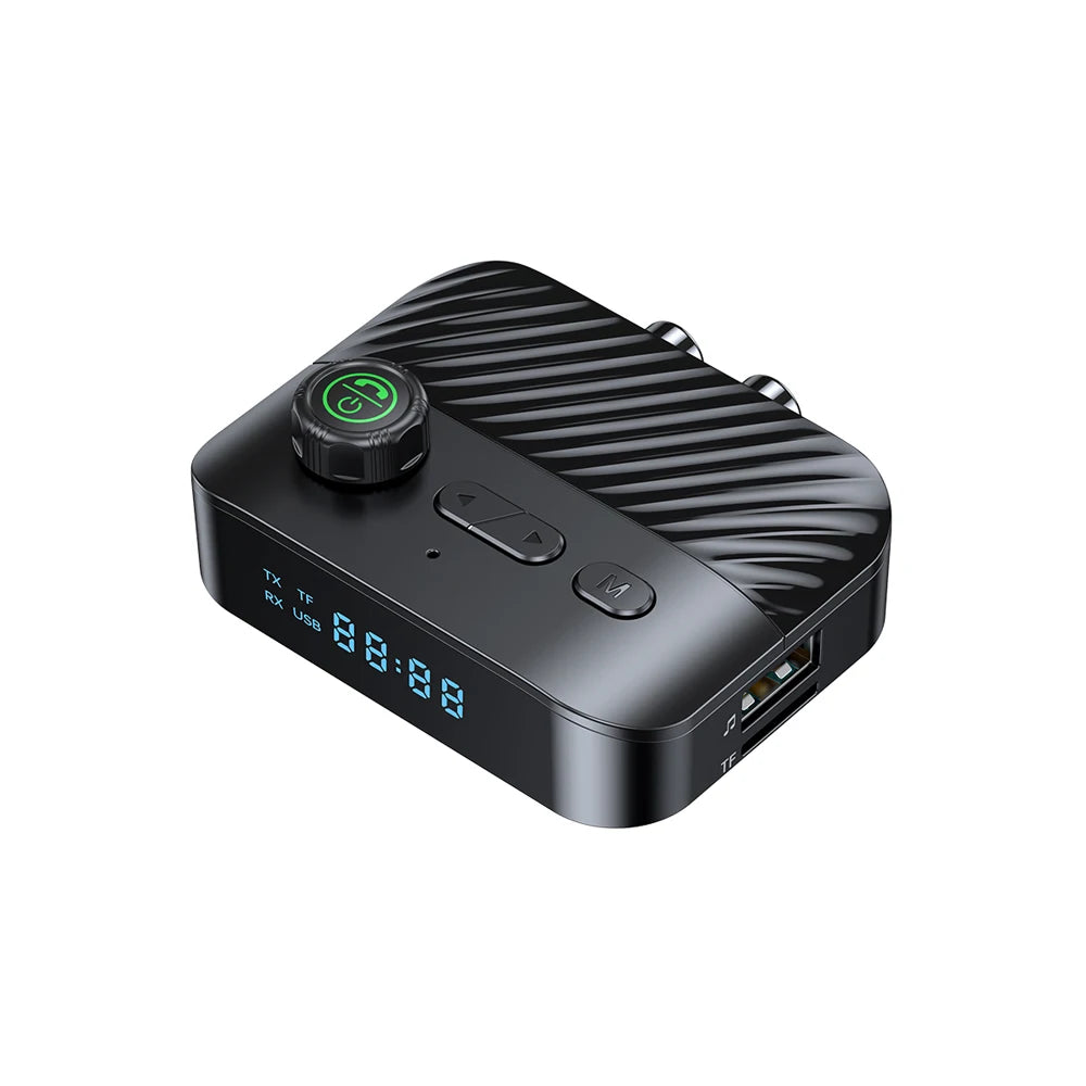 C68 Bluetooth 5.3 Wireless Receiver Transmitter Adapter Supports USB /TF Card for Headphones Speakers TV PC Car