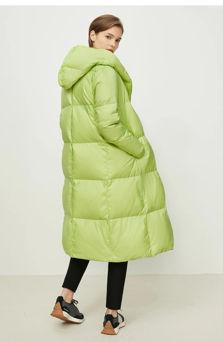 AMII Minimalist 2025 Down Jacket Coat Women Winter Warm Long Bread Puffer Coat Light Thick Quality Fashion Outerwear 12324060