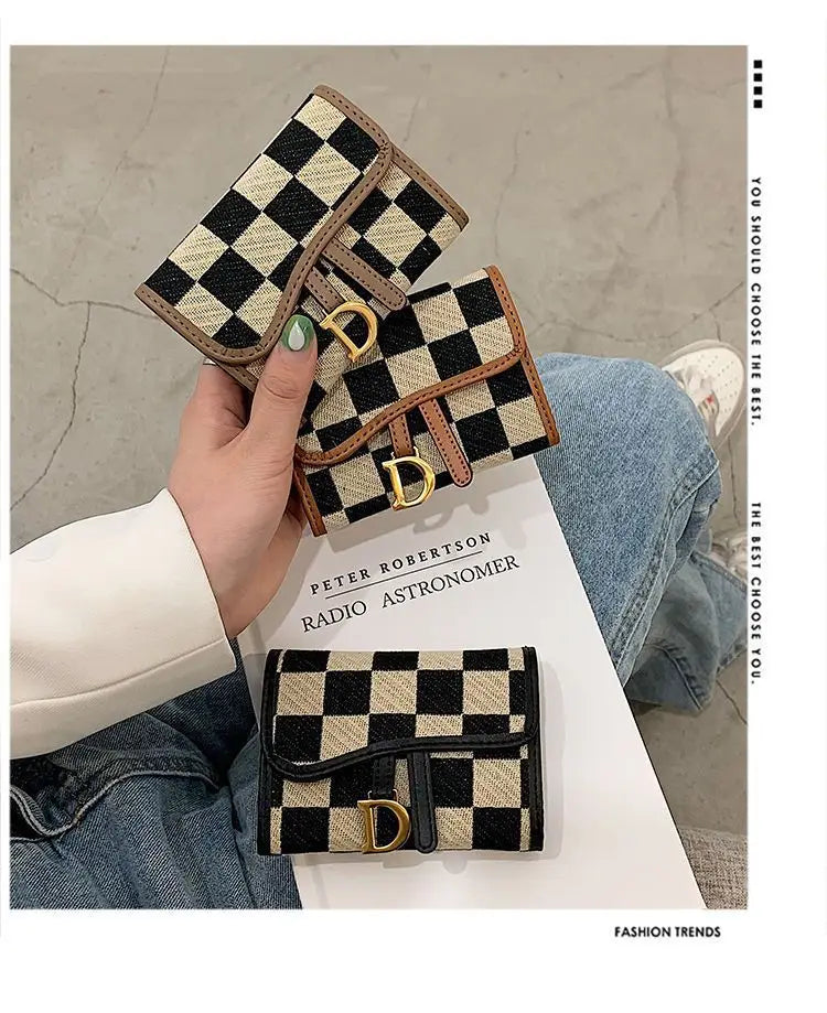 Card Bag Multi-card Position High Value Change Tide Autumn Winter Internet Celebrity Folding Organ Fashion Versatile Short Small
