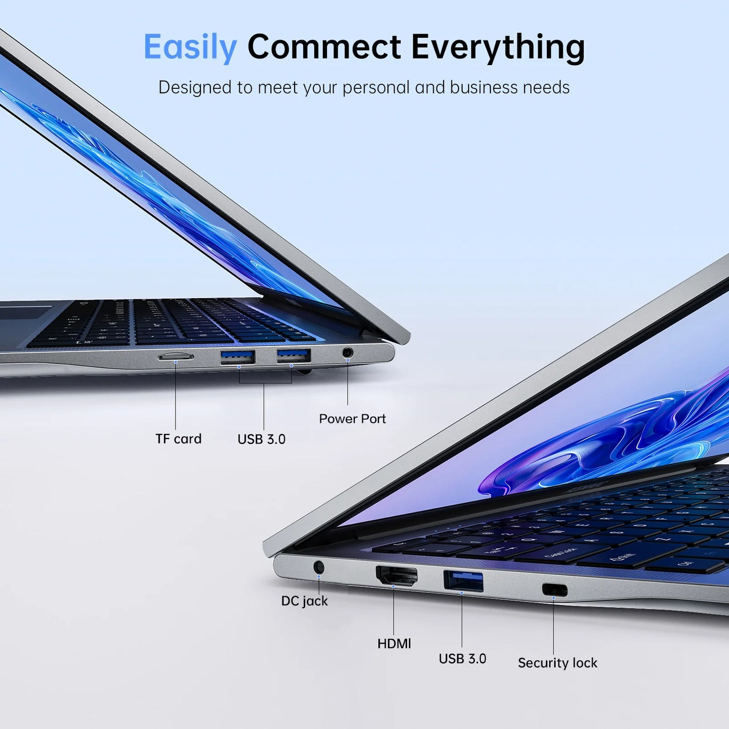 Hot 17.3" Laptop Computer Intel N5095 Windows 11 16GB DDR4 1TB SSD Fingerprint Unlock Gaming Office Study Laptop Computer