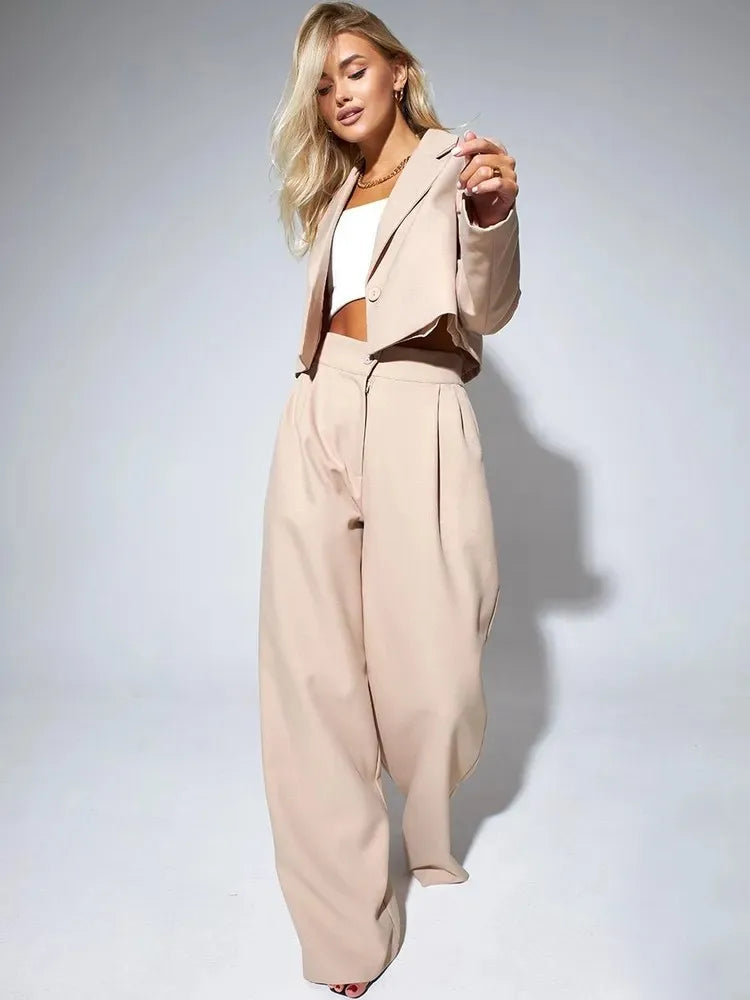 Women's Clothing 2025 Autumn New Fashion Casual Short Small Suit Slim Fit Trousers Women's Suit Костюм Женский Летний