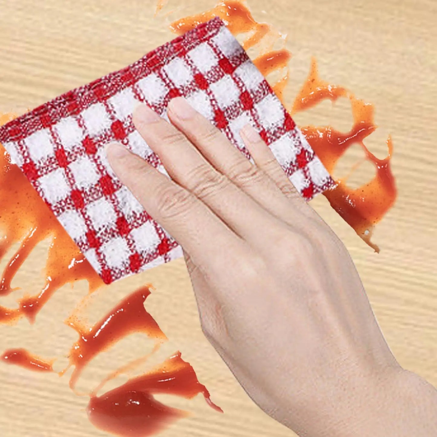 Terry Tea Towels 10Pcs  Kitchen Tea Towels Absorbent Lint Catering Restaurant Cloth Dish Towels Cleaning Cloth Kitchen Cleaning