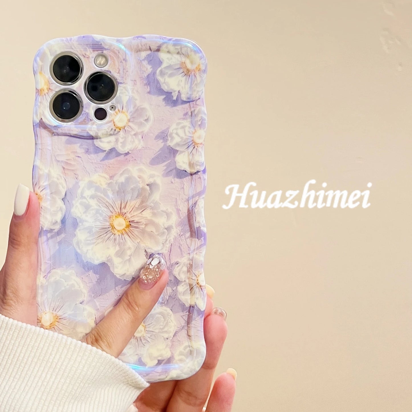 Luxury Laser Flowers Glitter iPhone Case For iPhone 11 12 13 15 16 17 Pro Max Air Plus Fashion Silicone Shockproof Bumper Cover