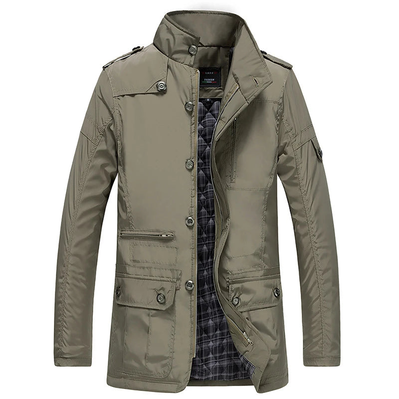 2025 Winter Men Jackets and Coats Casual Windproof Thick Warm Jacket Men's Long Trench Coat Parka Clothing Drop Shipping