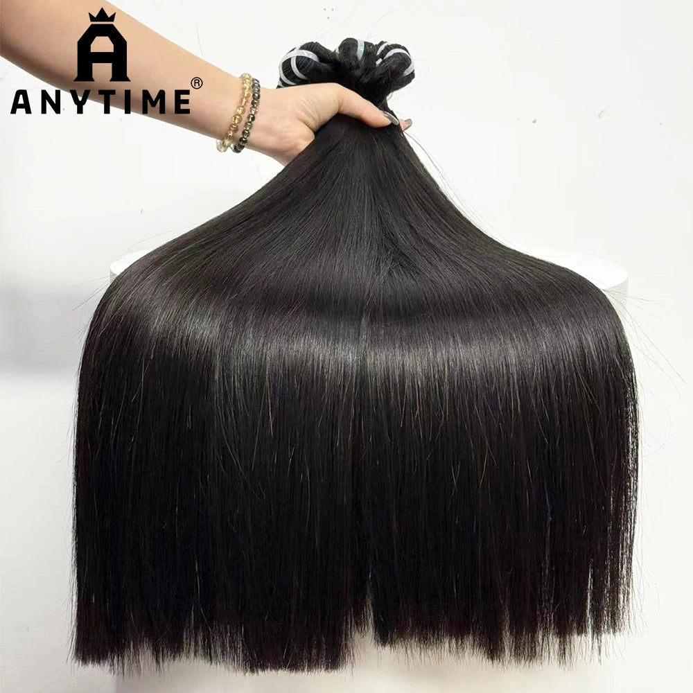 Bone Straight Bundles 16A Grade Double Drawn Vietnamese Human Hair Extensions Full Thick End Top Quality 100g/Bundle
