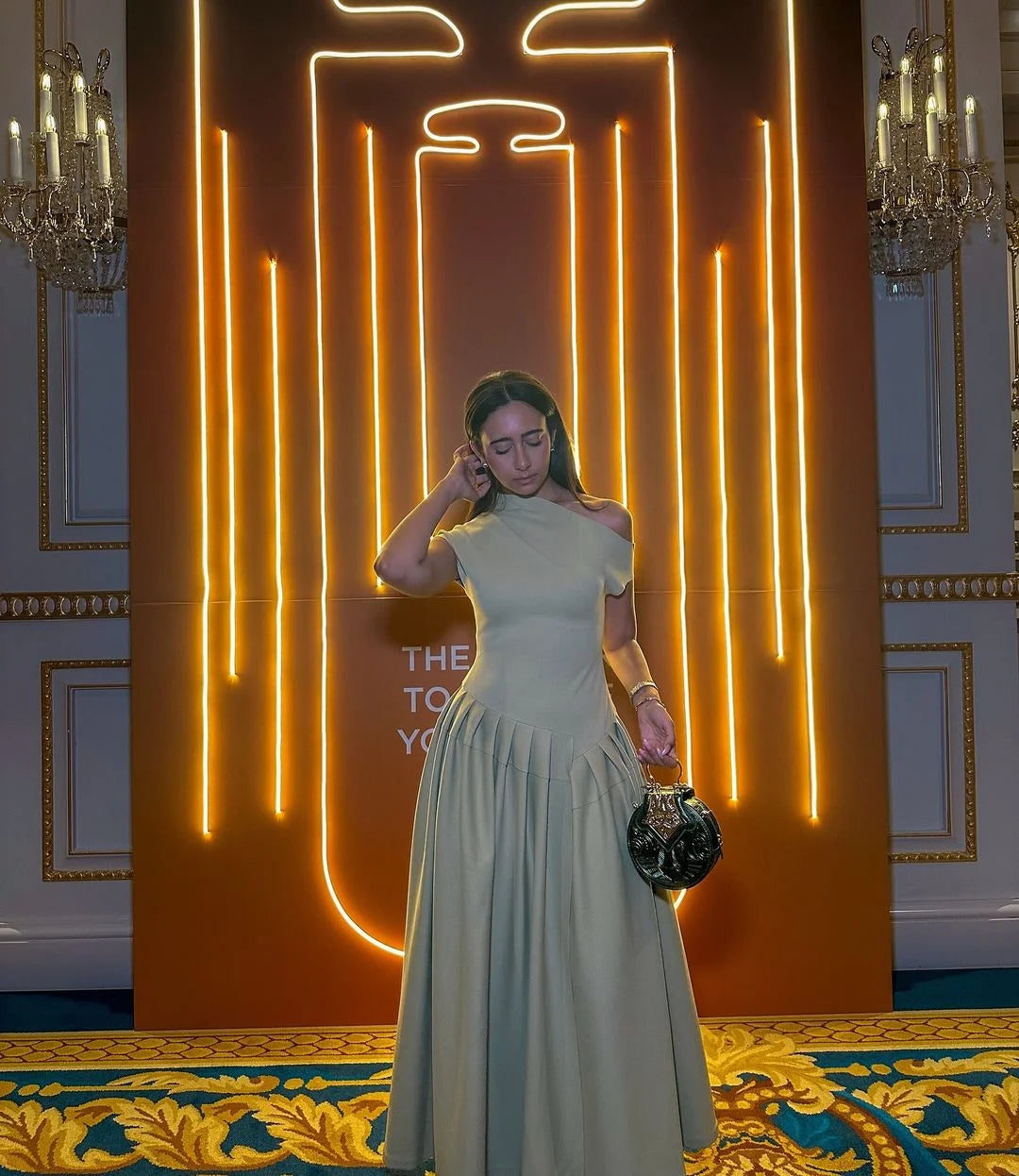 Summer Lady Patchwork Pleated Maxi Dress Chic Elegant Black Half-turtleneck Short Sleeve High Waist Dresses Office Street Robes