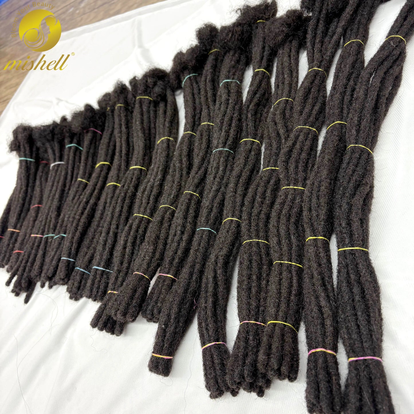 Loc Extension Human Hair 8-14inch 100% Human Hair Handmade Inter Loc Dreadlock Extension with Curly Ends for Men Women Kids