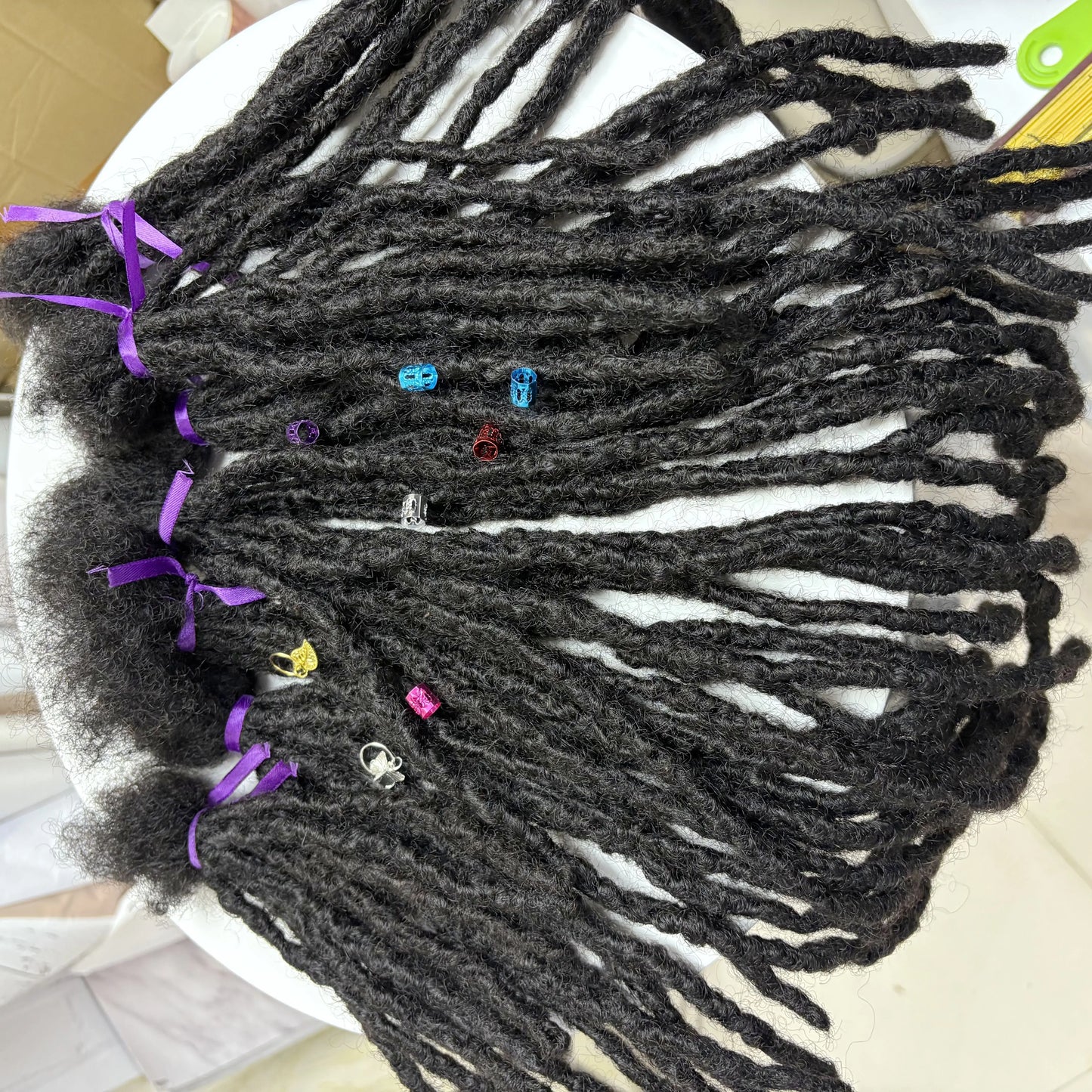 Loc Extension Human Hair with Curly Ends 8-14inch 100% Human Hair Handmade Inter Loc Dreadlock Extension for Men Women Kids