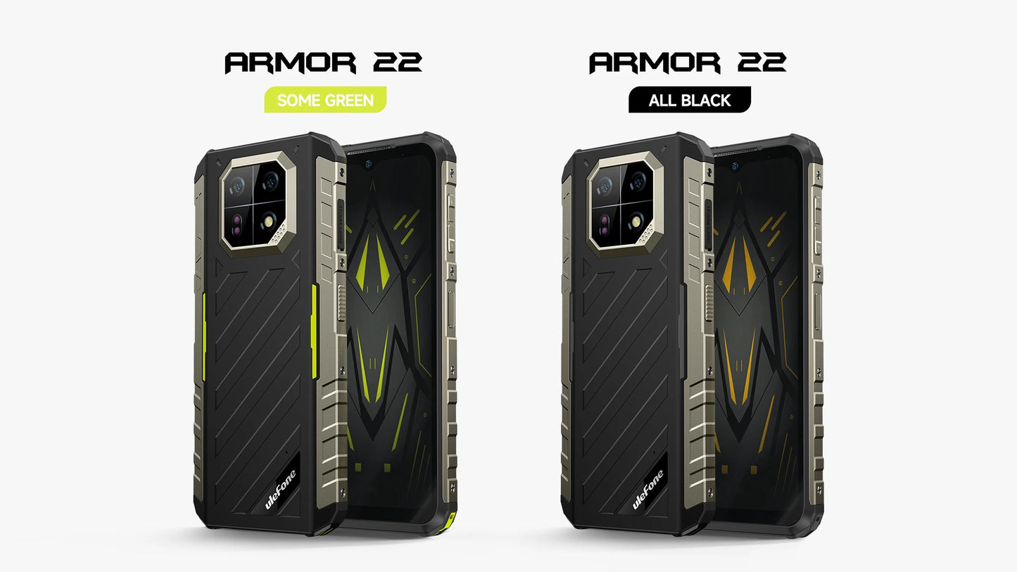 Ulefone Armor 22 Rugged Phone ,16GB (8GB+8GB) RAM ,128GB/256GB ROM , Android 13 Smartphone,NFC 64MP 4G Phone