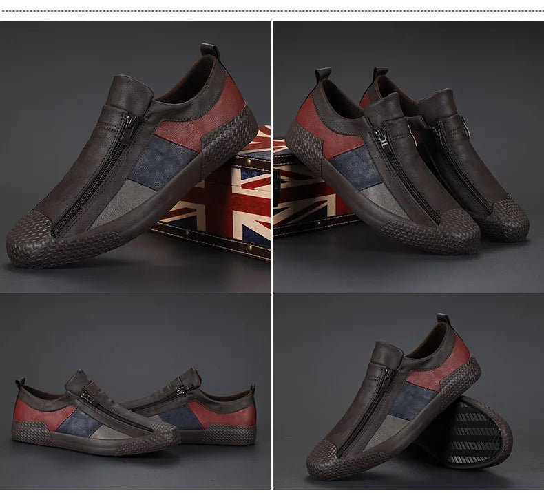Men's Sneakers High Quality Men Shoes Comfortable Leather Shoes Wear-resistant Plus Size Casual Driving Shoes Hot Sale Moccasins