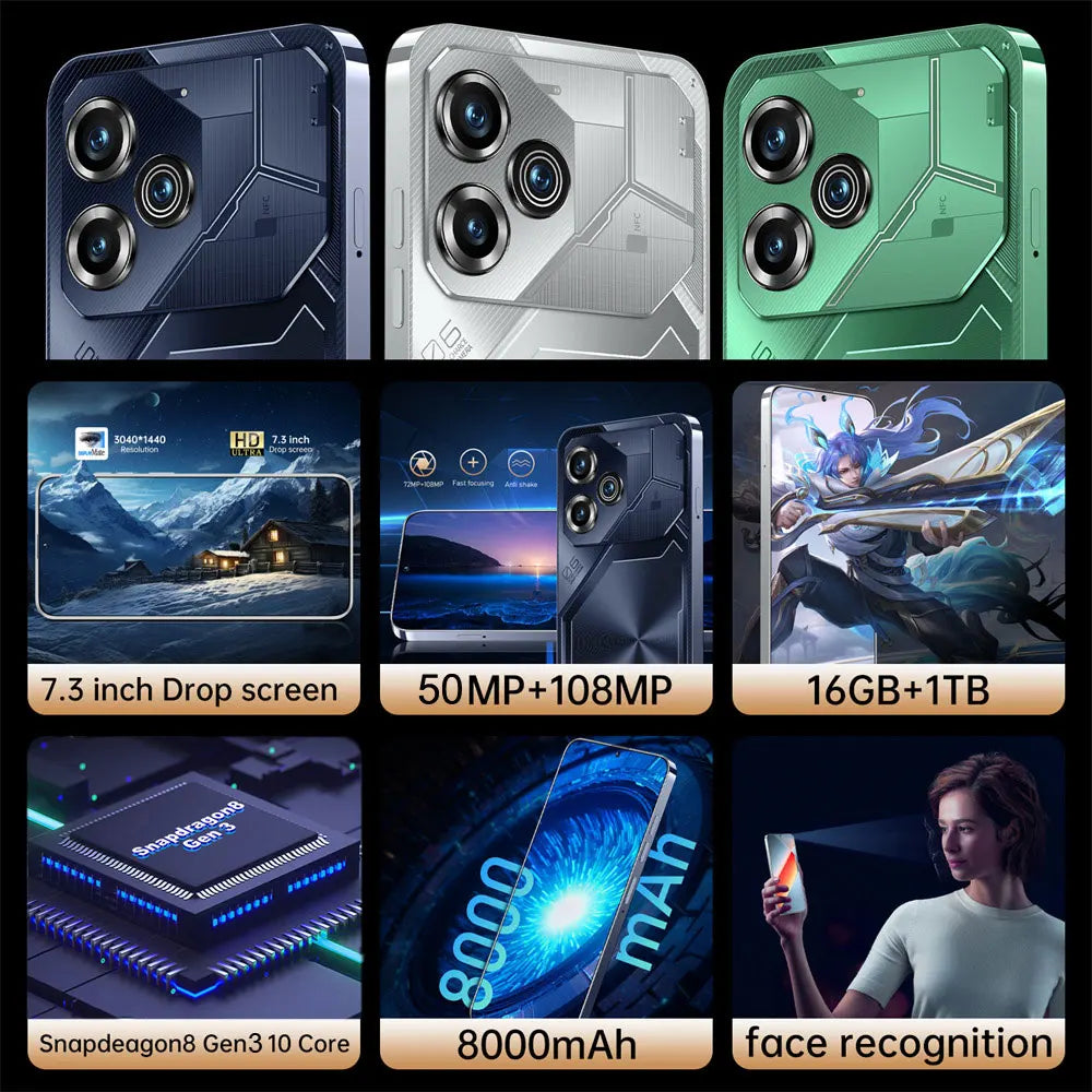 2025 NEW Pova 5 Pro 6800mAh Android 13 Global Version Cell Phone Original 4G 5G Smartphone 7.3HD Dual Sim Smart Mobile Phones