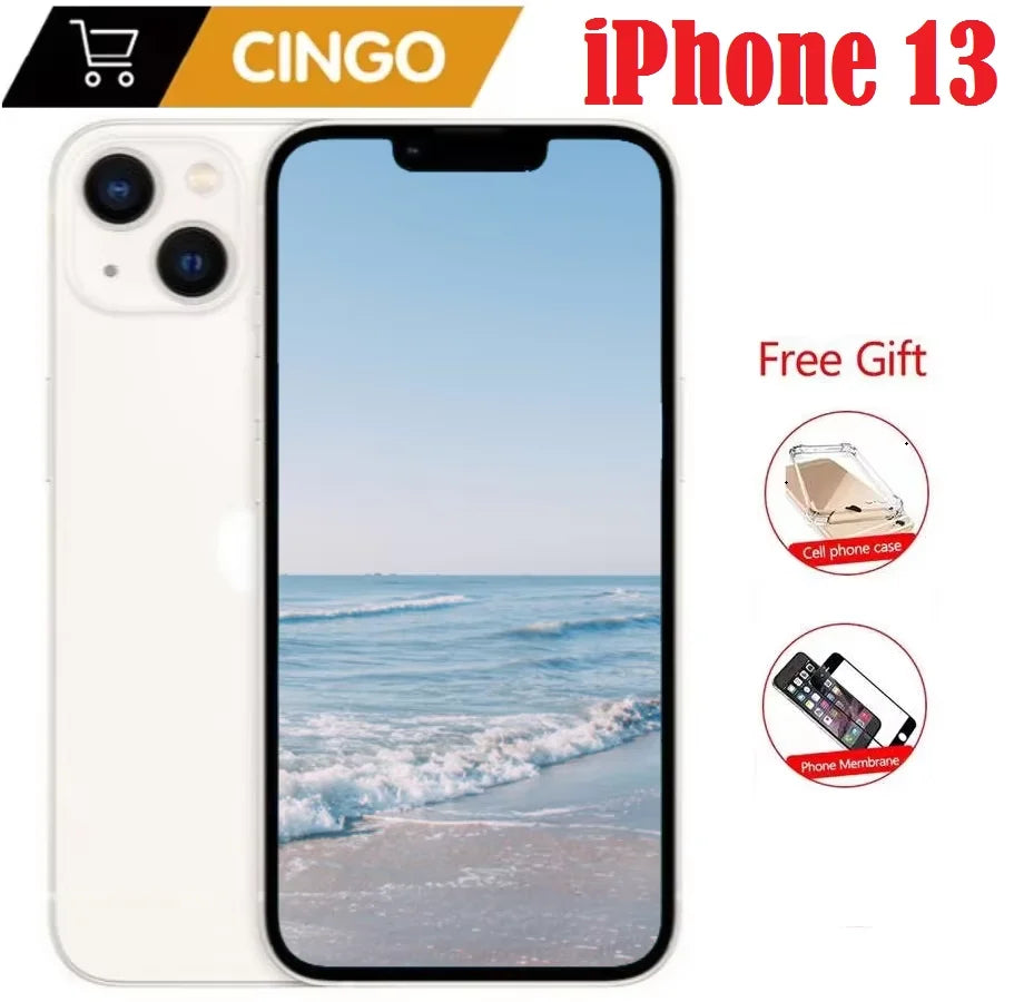 iPhone 13 128GB/256GB ROM Unlocked A15 Chip IOS 5G phone Face ID 6.1" OLED Screen Smartphone iphone13 cellphone