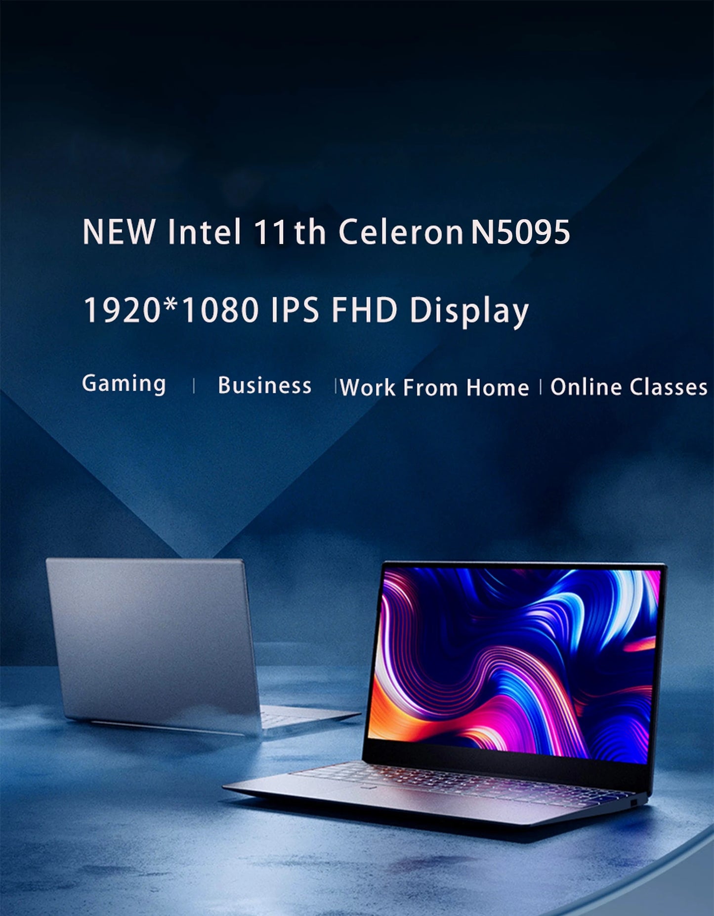 15.6" 11th Gen Celeron N5095 Windows 11 Pro commercial office work Laptop - 16GB 32GB RAM MAX 2TB SSD -2.4G 5.0G WiFi Bluetooth