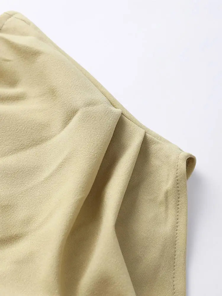 Summer Lady Patchwork Pleated Maxi Dress Chic Elegant Black Half-turtleneck Short Sleeve High Waist Dresses Office Street Robes