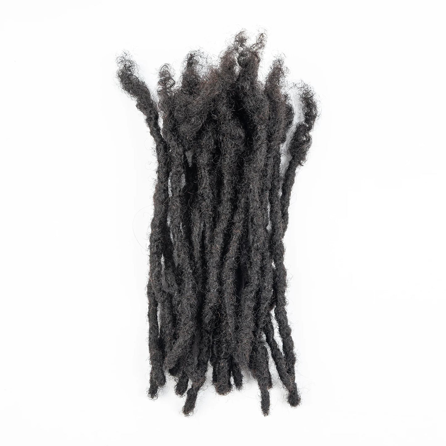 NABI Dreadlock Extensions Human Hair 20 Strands/Lot Handmade 8 inch 0.6cm Thickness Textured InterLoc Extension 100% Human Hair