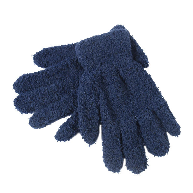Women Thicken Coral Fleece Winter Gloves Autumn Warm Thick Touch Screen  Full Finger Guantes Female Outdoor Snow Skiing Mittens