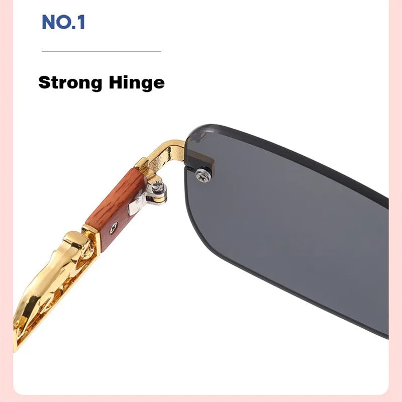 Sun Glasses Small Sunglasses Goggles Vintage Rimless Sunglasses For Summer Outdoor Activities Women