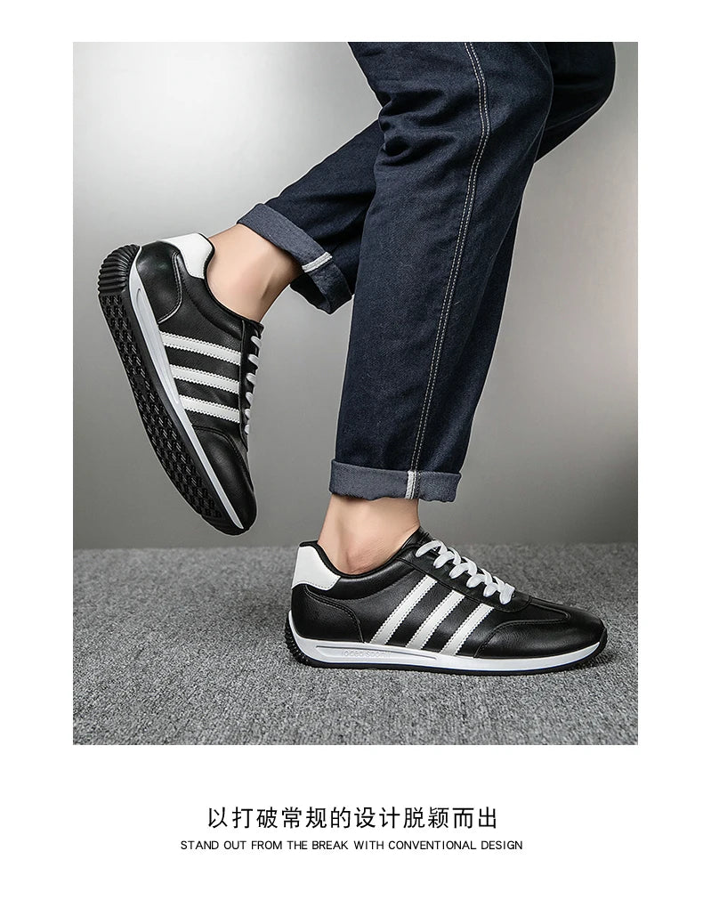 2025Summer Fashion Comfortable Classic New High-Quality Leather Agan Shoes Men's Sneakers Three Colors39-44