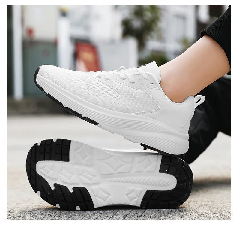 Men's new sports shoes fashion comfortable four season outdoor thick sole wear-resistant height increasing leisure sports shoes