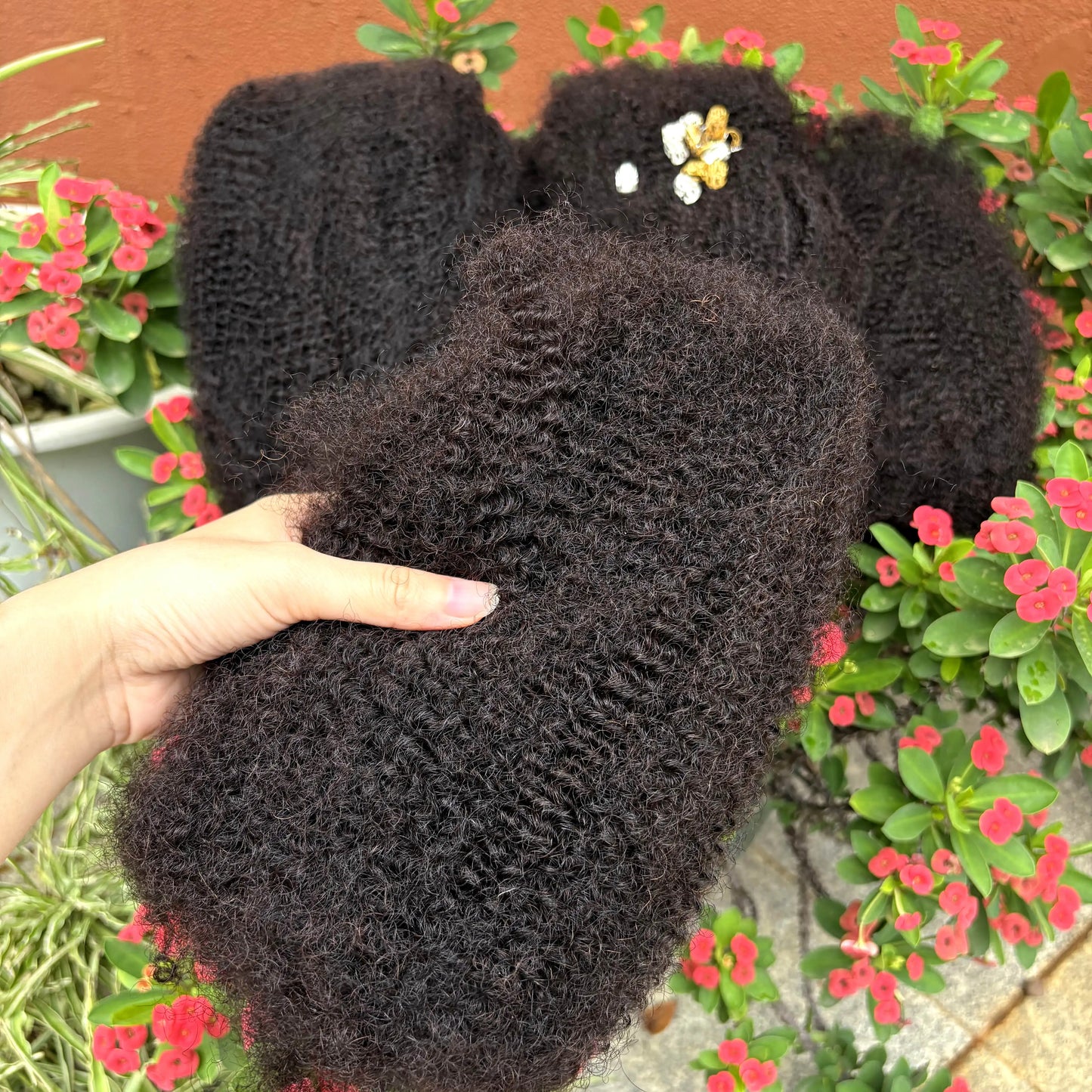 50g/Pack Afro Kinky Curly Human Hair Bulk For Braiding Dreadlock Remy Bulk Hair No Attachment Peruvian Natural Color Braids Hair