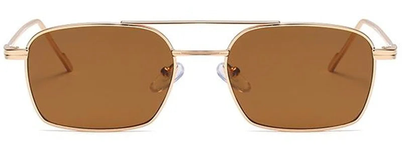 NEW Sun Glasses Unisex Double Beam Anti-UV Spectacles Personality Eyeglasses Simplity Ornamental Alloy Frame Sunglasses