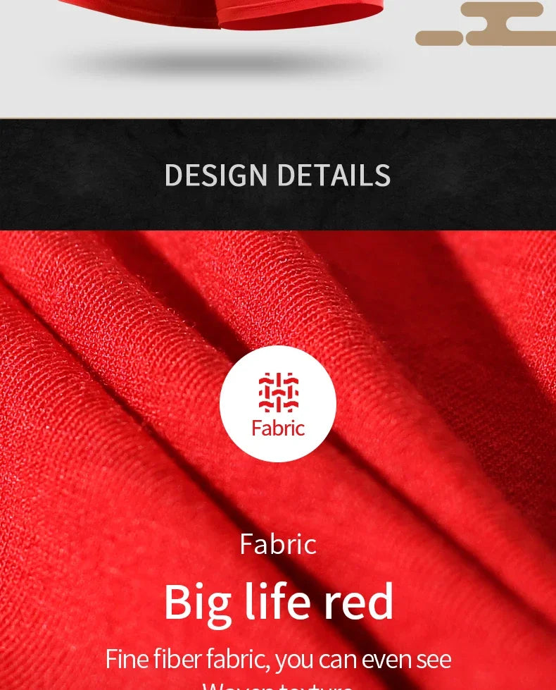 Men's underwear Men's boxers This man's gift is a pig red wedding thin boxers bottom shorts