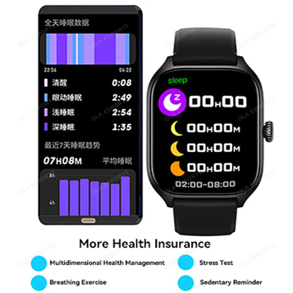 New SmartWatch Series 9 Men Health Monitor Voice Assistant Bluetooth Call Always Display Sports Waterproof Women Smartwatch 2025