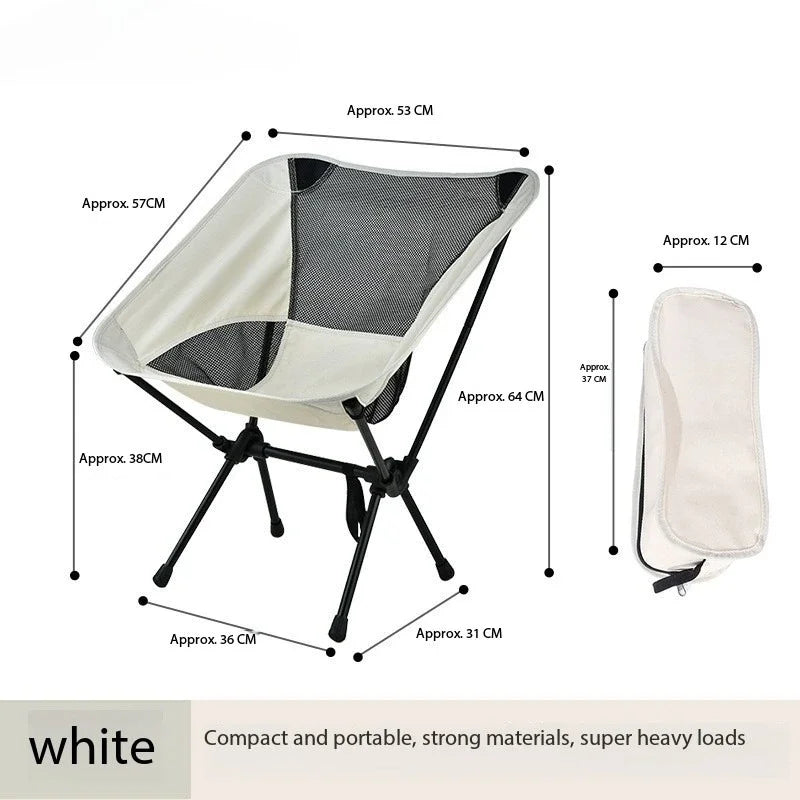 Outdoor Folding Chair Portable Ultralight Oxford Fabric Fishing Moon Chairs Detachable Hiking Camp Lightweight Chair Furniture