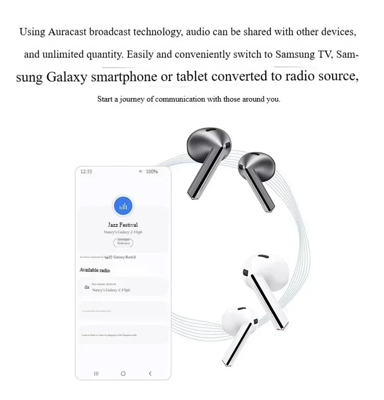 2025 Galaxy Buds3 Pro Wireless Earbuds, Hybrid ANC in-Ear Headphones, 25H Playtime, Hi-Fi Sound for Gym/Running