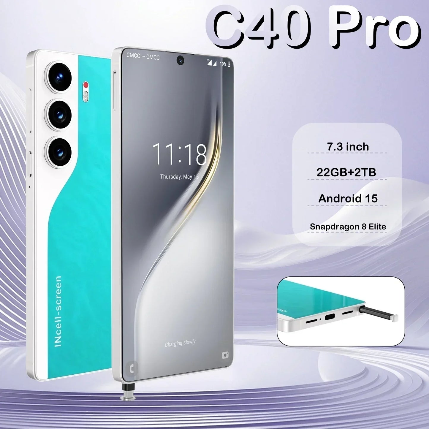 2025 HOT New Camon 40 Pro Original intelligent 5G dual card dual standby Android 14 system 108MP global version 8000mAh battery