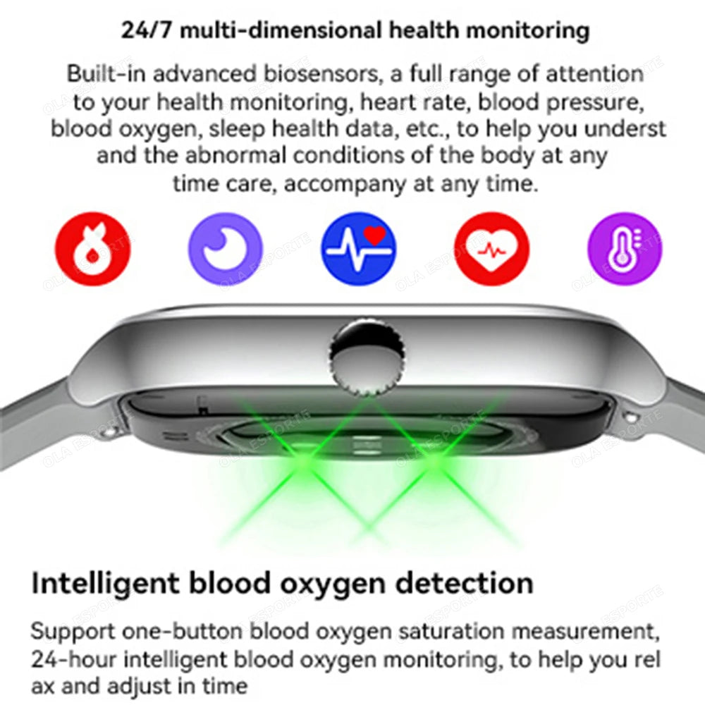 New SmartWatch Series 9 Men Health Monitor Voice Assistant Bluetooth Call Always Display Sports Waterproof Women Smartwatch 2025