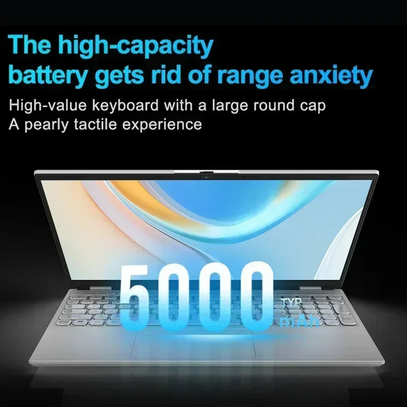 NEW  Laptop Intel N95 4K HD 120HZ Display 32GB+2TB Windows 11 Pro Office Gaming Notebook Computer Fingerprint Unlock PC