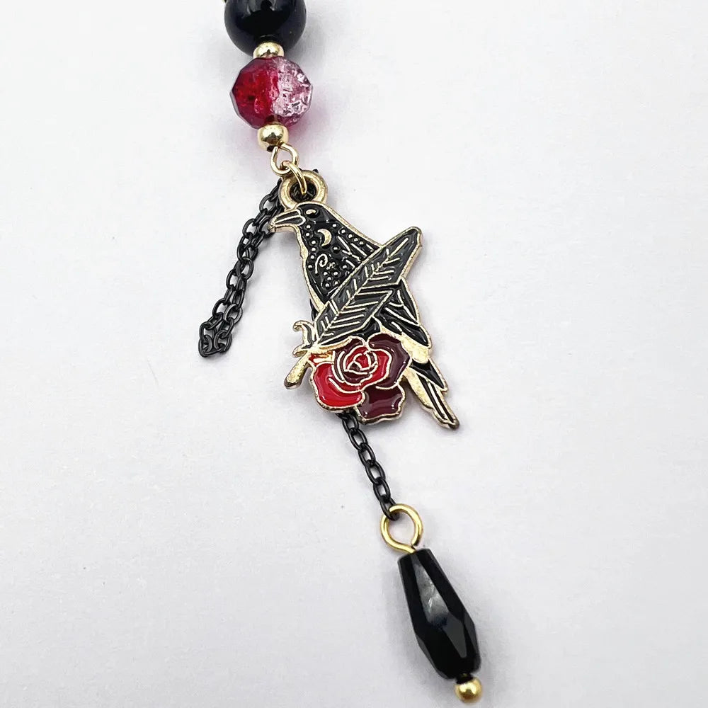 Game Love And Deepspace Sylus Cosplay Phone Chain Crow Rose Pendant Keyring Bag Keychain Accessories Halloween Props Key Chain